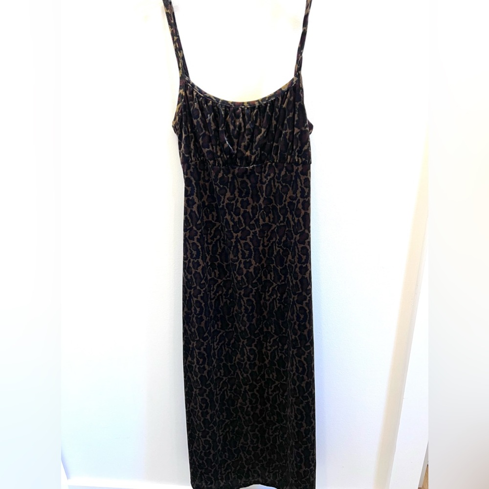 Animal print full length dress